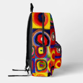 Kandinsky Farbstudien Quadrate Quadrate Quadrate Z Bedruckter Rucksack (Links)