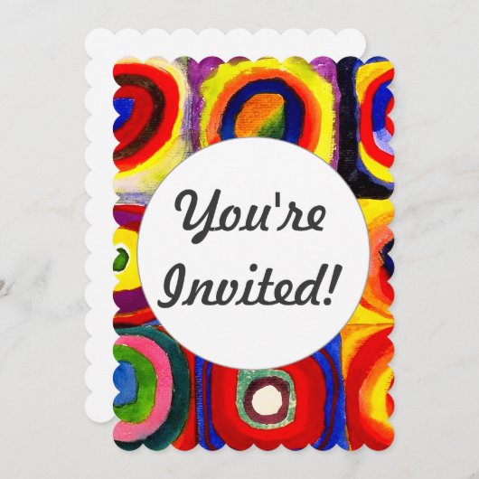 Kandinsky Farbstudien Quadrate Quadrate Quadrate Z Einladung (Vorne/Hinten)