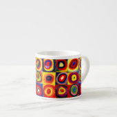 Kandinsky Farbstudien Quadrate Quadrate Quadrate Z Espressotasse (Vorderseite Rechts)