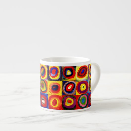 Kandinsky Farbstudien Quadrate Quadrate Quadrate Z Espressotasse (Vorderseite Rechts)