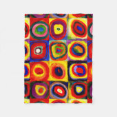Kandinsky Farbstudien Quadrate Quadrate Quadrate Z Fleecedecke (Vorderseite)