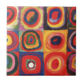 Kandinsky Farbstudien Quadrate Quadrate Quadrate Z Fliese (Vorderseite)