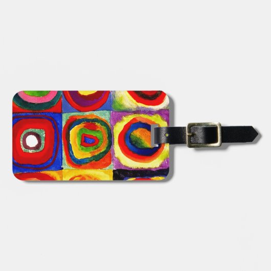 Kandinsky Farbstudien Quadrate Quadrate Quadrate Z Gepäckanhänger (Vorderseite horizontal)