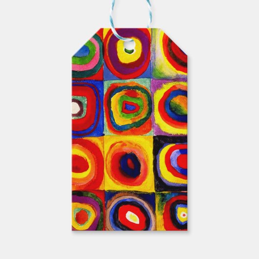 Kandinsky Farbstudien Quadrate Quadrate Quadrate Z Geschenkanhänger (Vorderseite)
