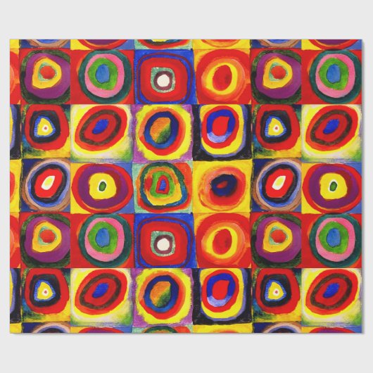 Kandinsky Farbstudien Quadrate Quadrate Quadrate Z Geschenkpapier (Flach)