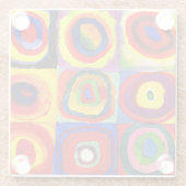 Kandinsky Farbstudien Quadrate Quadrate Quadrate Z Glasuntersetzer (Rückseite)