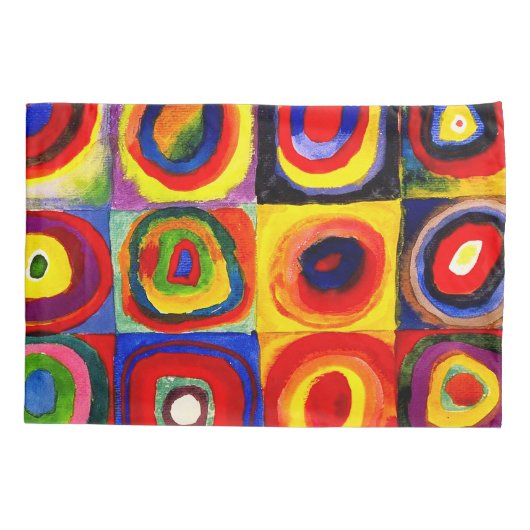 Kandinsky Farbstudien Quadrate Quadrate Quadrate Z Kissenbezug (Rückseite)