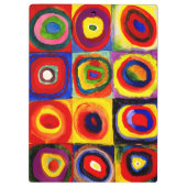 Kandinsky Farbstudien Quadrate Quadrate Quadrate Z Klemmbrett (Rückseite)