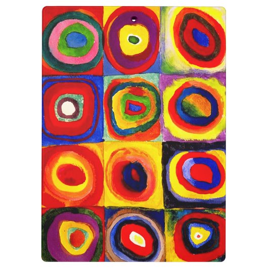 Kandinsky Farbstudien Quadrate Quadrate Quadrate Z Klemmbrett (Rückseite)