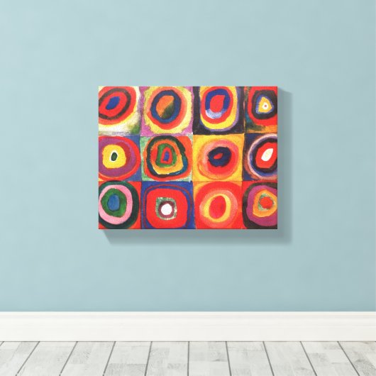 Kandinsky Farbstudien Quadrate Quadrate Quadrate Z Leinwanddruck (Insitu (Holzboden))