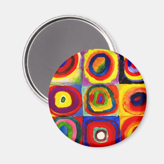 Kandinsky Farbstudien Quadrate Quadrate Quadrate Z Magnet (Vorderseite/Rückseite)
