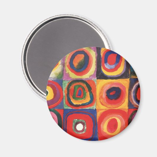 Kandinsky Farbstudien Quadrate Quadrate Quadrate Z Magnet (Vorderseite/Rückseite)