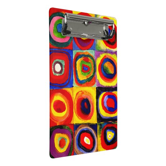 Kandinsky Farbstudien Quadrate Quadrate Quadrate Z Mini Klemmbrett (Schrägansicht)