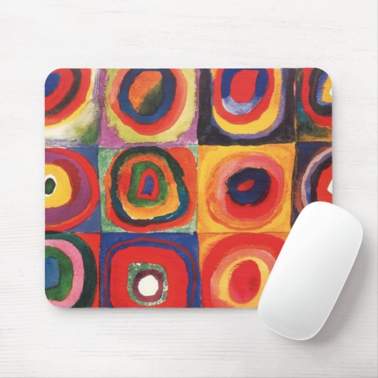 Kandinsky Farbstudien Quadrate Quadrate Quadrate Z Mousepad (Mit Mouse)