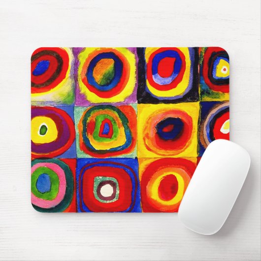 Kandinsky Farbstudien Quadrate Quadrate Quadrate Z Mousepad (Mit Mouse)