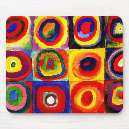 Kandinsky Farbstudien Quadrate Quadrate Quadrate Z Mousepad (Vorne)