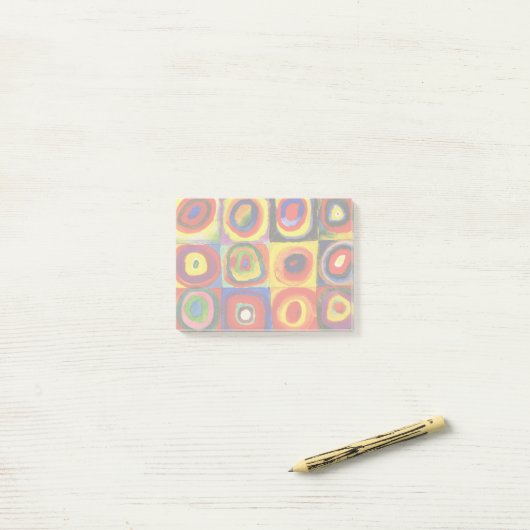 Kandinsky Farbstudien Quadrate Quadrate Quadrate Z Post-it Klebezettel (Auf Schreibtisch)