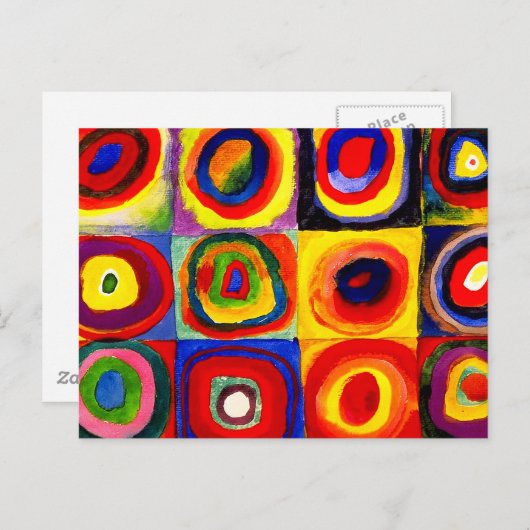 Kandinsky Farbstudien Quadrate Quadrate Quadrate Z Postkarte (Vorne/Hinten)