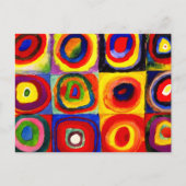 Kandinsky Farbstudien Quadrate Quadrate Quadrate Z Postkarte (Vorderseite)