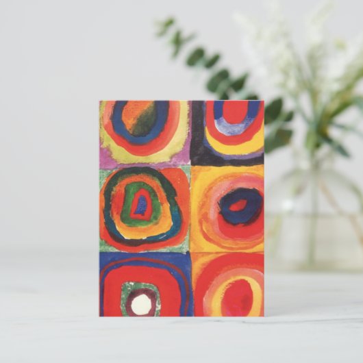 Kandinsky Farbstudien Quadrate Quadrate Quadrate Z Postkarte (Stehend Vorderseite)