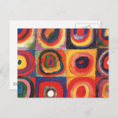 Kandinsky Farbstudien Quadrate Quadrate Quadrate Z Postkarte (Vorne/Hinten)