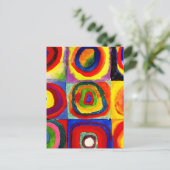 Kandinsky Farbstudien Quadrate Quadrate Quadrate Z Postkarte (Stehend Vorderseite)