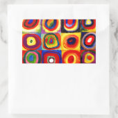 Kandinsky Farbstudien Quadrate Quadrate Quadrate Z Rechteckiger Aufkleber (Tasche)