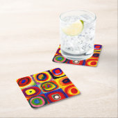 Kandinsky Farbstudien Quadrate Quadrate Quadrate Z Rechteckiger Pappuntersetzer (Vor Ort)