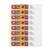 Kandinsky Farbstudien Quadrate Quadrate Quadrate Z Rundum-Adressaufkleber (Bogen)