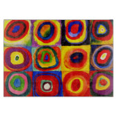 Kandinsky Farbstudien Quadrate Quadrate Quadrate Z Schneidebrett (Vorderseite)