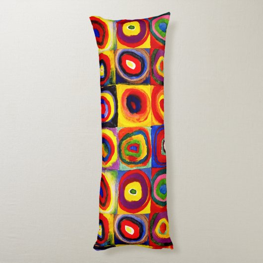 Kandinsky Farbstudien Quadrate Quadrate Quadrate Z Seitenschläferkissen (Rückseite (Vertikal))