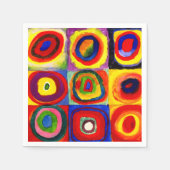 Kandinsky Farbstudien Quadrate Quadrate Quadrate Z Serviette (Vorderseite)