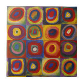 Kandinsky Farbstudium Quadrate Fliese (Vorderseite)