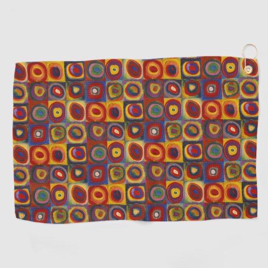 Kandinsky Farbstudium Quadrate Golfhandtuch (Horizontal)