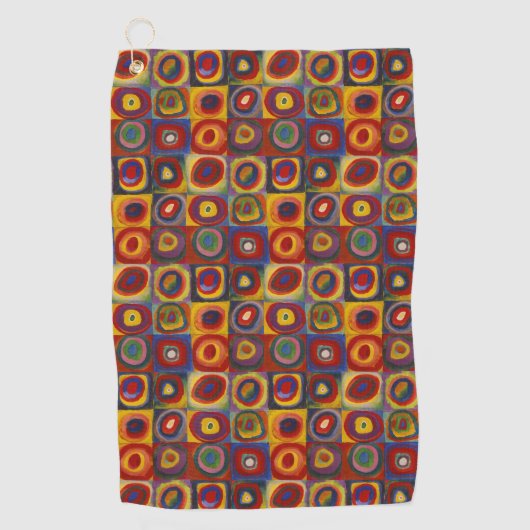 Kandinsky Farbstudium Quadrate Golfhandtuch (Vorderseite)