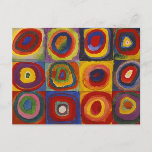 Kandinsky Farbstudium Quadrate Postkarte (Vorderseite)