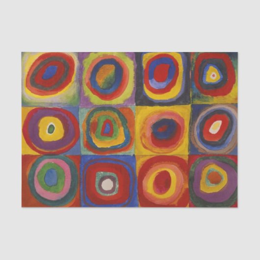Kandinsky Farbstudium Quadrate Seidenpapier (Vorderseite)