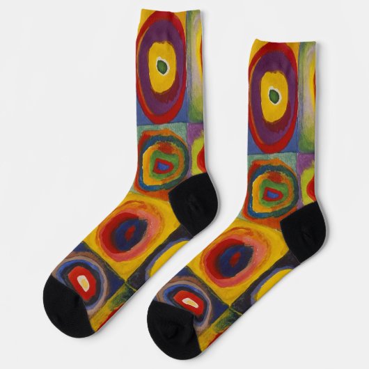 Kandinsky Farbstudium Quadrate Socken (Linkes Detail)