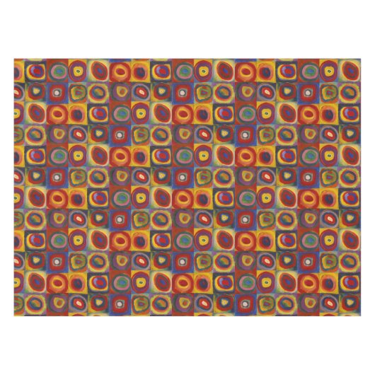 Kandinsky Farbstudium Quadrate Tischdecke (Vorderseite (Horizontal))
