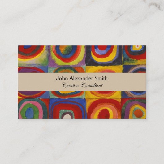 Kandinsky Farbstudium Quadrate Visitenkarte (Vorderseite)