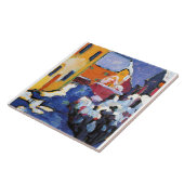 Kandinsky - Friedhof und Pfarrhaus in Kochel Fliese (Seite)