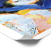 Kandinsky - Friedhof und Pfarrhaus in Kochel Poster (Ecke)