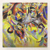 Kandinsky - Fuge, abstrakte Malerei, Glasuntersetzer (Vorderseite)