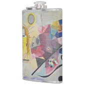 Kandinsky Gelb Rot Blau Abstrakte Kunst-Flasche Flachmann (Links)