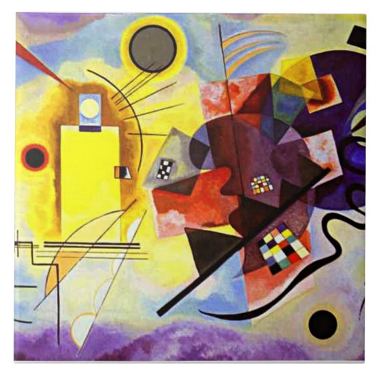 Kandinsky - Gelb-Rot-Blau Fliese (Vorderseite)