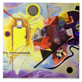 Kandinsky - Gelb-rot-blau Fliese (Vorderseite)