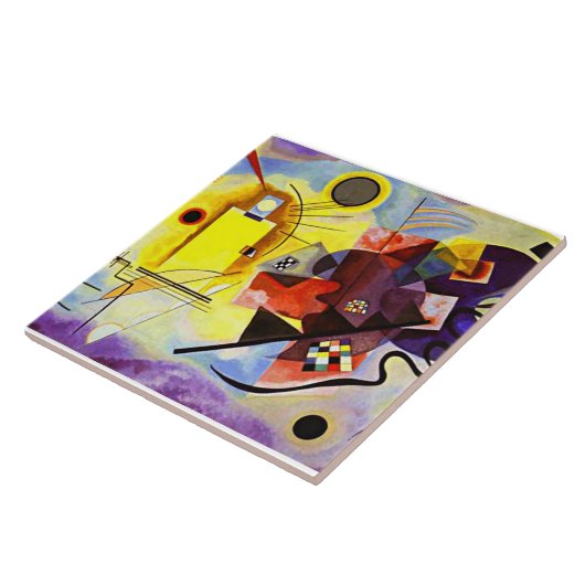 Kandinsky - Gelb-rot-blau Fliese (Seite)