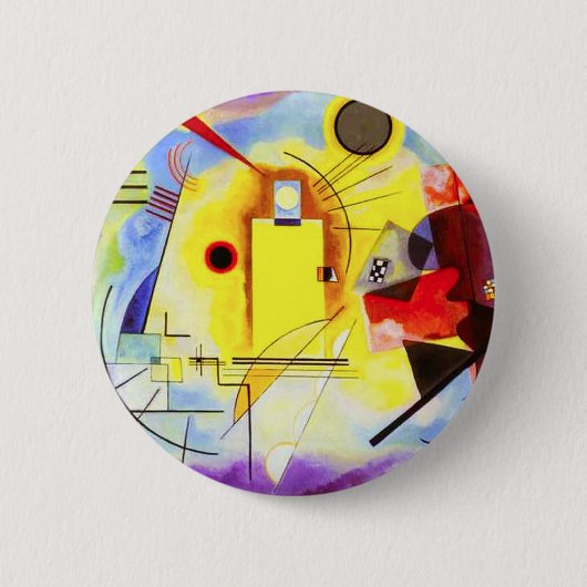 Kandinsky Gelb Rot Blau Knopf Button (Vorderseite)