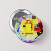 Kandinsky Gelb Rot Blau Knopf Button (Vorne & Hinten)