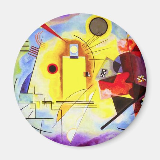 Kandinsky Gelb Rot Blau Magnet (Vorne)